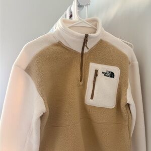 Women’s The North Face Tan White Sweater